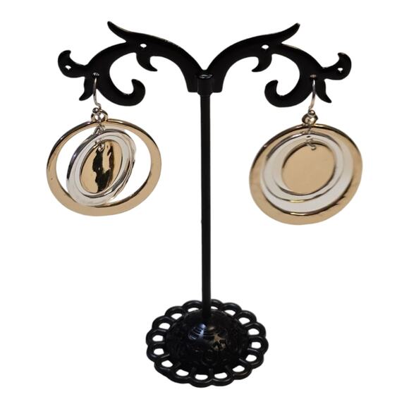 Robert Lee Morris Mixed Metals Chandelier Earrings New - Picture 2 of 4